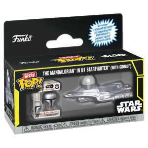 Bitty Pop! Rides: Star Wars - The Mandalorian in N-1 Starfighter with Grogu