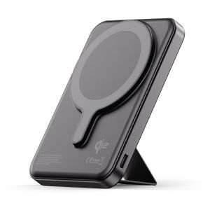 BluPebble 15W Qi2 Core Pod Grip 5000mAh MagSafe Power Bank – Black