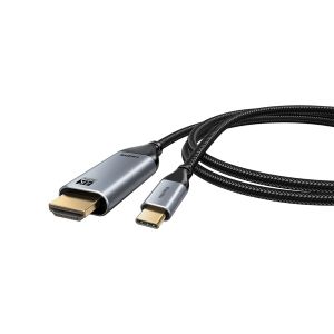 BluPebble USB Type-C to HDMI Cable 4K/60Hz 3m – Gray