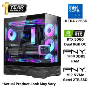 Intel Core Ultra 7 RTX 5060 Gaming PC - 32GB DDR5 RAM(16x2), 2TB NVMe SSD