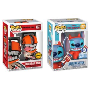Funko Pop! Chase Bundle – Chainsaw Man Chase + Pop! Disney: Lilo & Stitch - Devilish Stitch W/Chase (ZGames Exclusive)