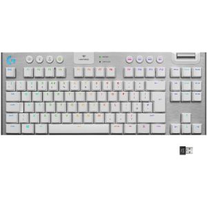Logitech G915 TKL Tenkeyless Lightspeed Wireless White RGB Mechanical Gaming Keyboard