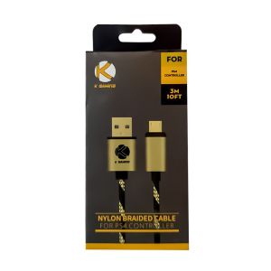 KGAMING PS4/XBOX One High-Quality USB Charge Cable gold one 3M
